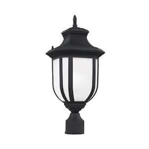 Childress 1-Light Outdoor Black Lamp Post Light
