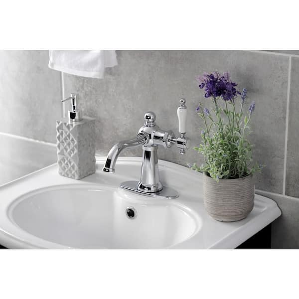 Kingston Brass Nautical Single-Handle Single Hole Bathroom Faucet