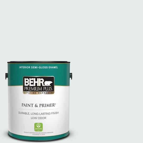 BEHR PREMIUM PLUS 1 gal. #740E-1 Dream Catcher Semi-Gloss Enamel Low Odor Interior Paint & Primer