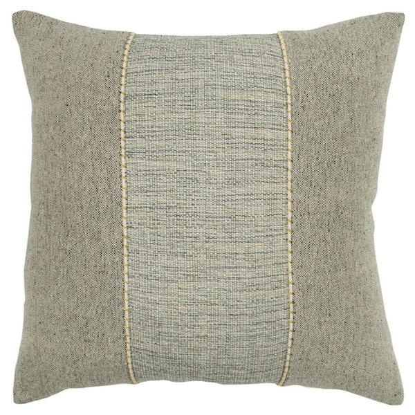 HomeRoots Gold, Ivory Geometric Polyester 20 in. x 20 in. Throw Pillow