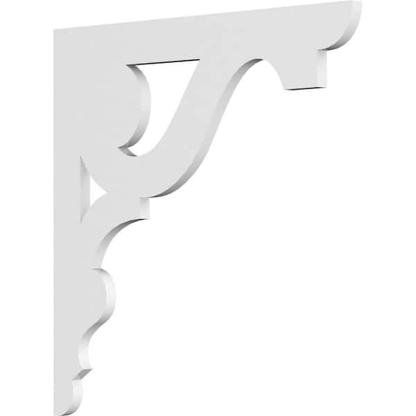 Ekena Millwork 5/8 in. W x 6 in. H x 4 in. D PVC Riley Bracket
