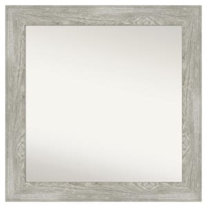 Dove Greywash 32 in. x 32 in. Custom Non-Beveled Distressed Recyled Polystyrene Bathroom Vanity Wall Mirror