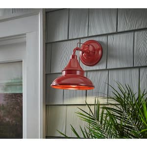 Colonial Red Outdoor Barn Light Wall Mount Sconce