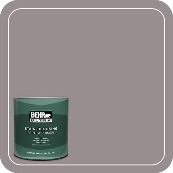 BEHR ULTRA 1 qt. #QE-60 Heather Moor Extra Durable Semi-Gloss Enamel Interior Paint & Primer