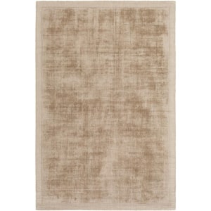 Silk Tan Doormat 2 ft. x 3 ft. Abstract Area Rug