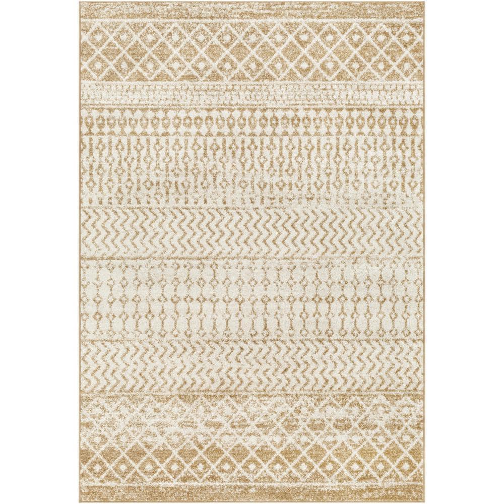 Livabliss Alois Yellow Geometric 8 ft. x 10 ft. Indoor Area Rug