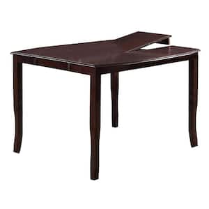 Modern Style 54 in. Brown Wooden 4-Legs Counter Height Dining Table Set (Seats 4)