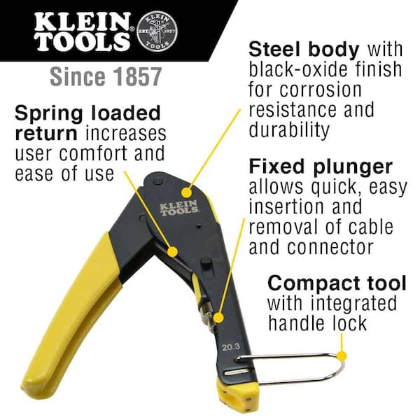 9 in. Compact F-Connector Compression Crimper