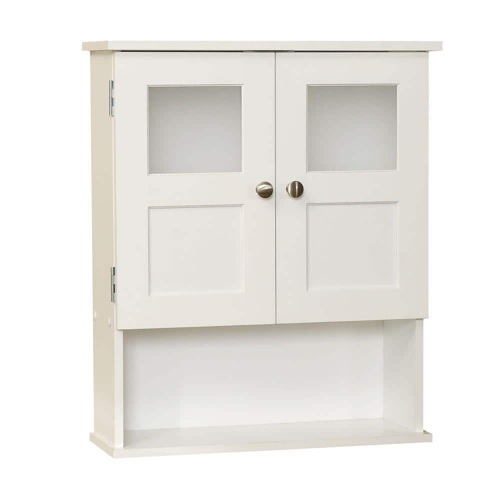 Zenna Home 20 1 4 In W X 24 In H X 7 In D Bathroom Storage Wall Cabinet In White 9814ww The Home Depot