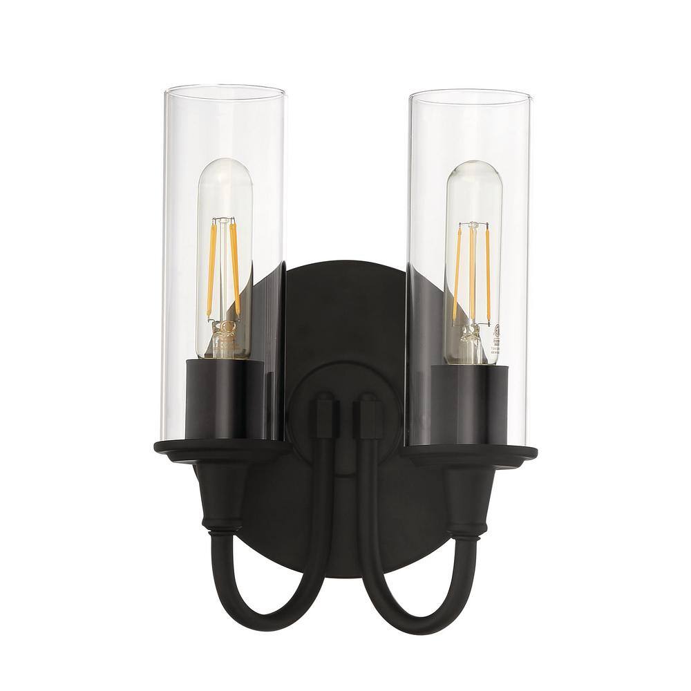 Espresso Brown Cylinder Dimmable Vanity Sconce