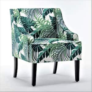Correen 25 in. Wide Green Microfiber Accent Chair