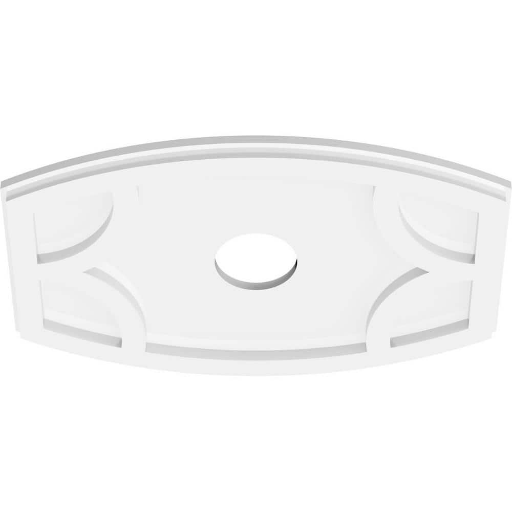 Kailey White PVC Contemporary Ceiling Medallion 18" x 12"
