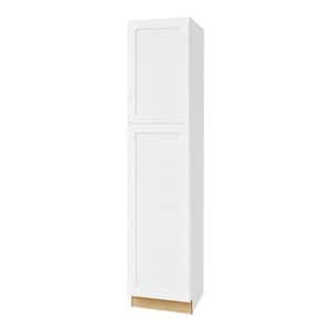 Avondale 18 in. W x 24 in. D x 84 in. H Ready to Assemble Plywood Shaker Pantry Kitchen Cabinet in Alpine White
