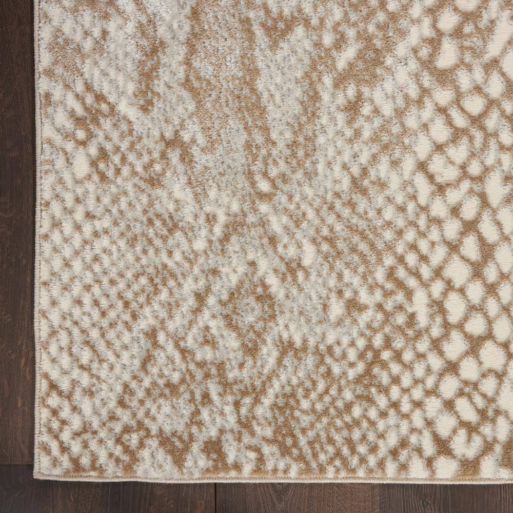 Ivory Beige 8' x 10' Abstract Animal Print Area Rug