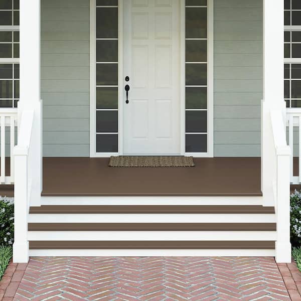 Behr Premium 1 Gal Pfc 35 Rich Brown Textured Low Re Enamel Interior Exterior Porch And Patio Anti Slip Floor Paint 623001 - Porch Floor Paint Colours