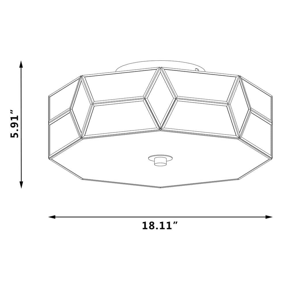 18.11" Black Glass LED Vanity Light Fixture