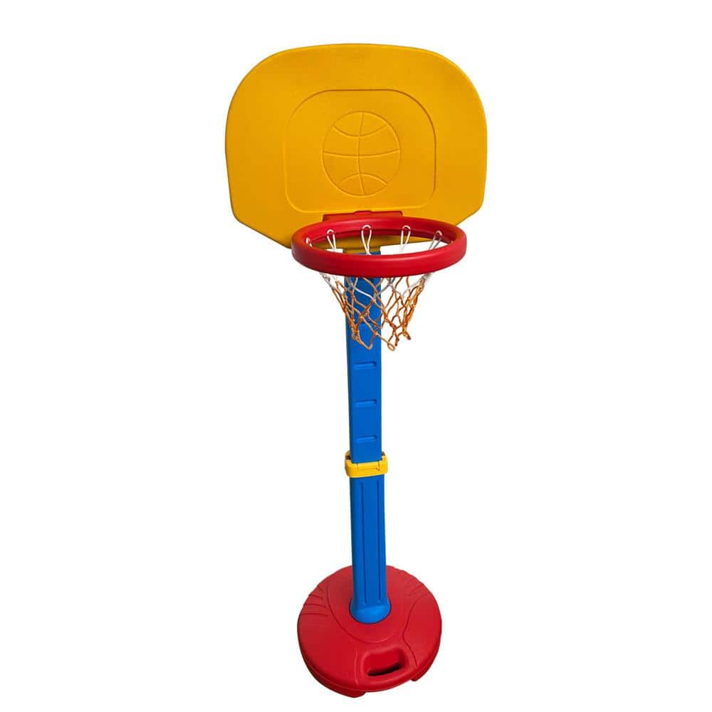 Outdoor indoor basketball frame toy sports red yellow and blue adjustable h