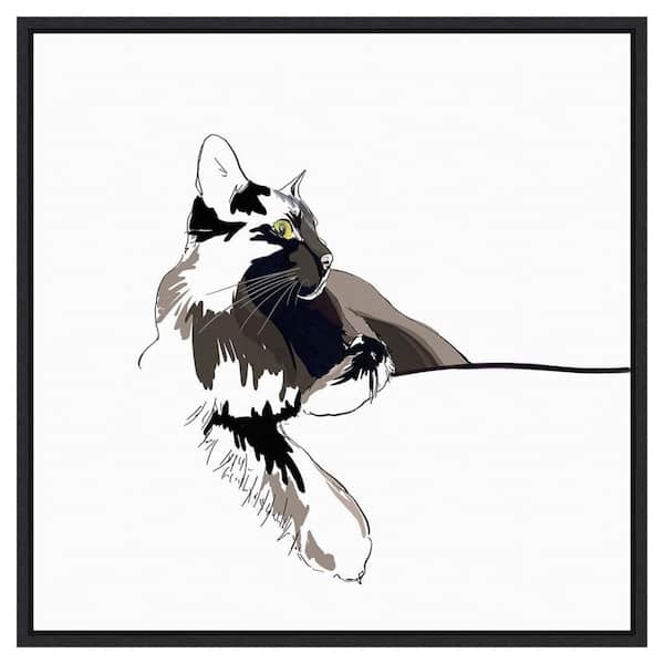 Amanti Art Asher I by Emily Kalina 1 Piece Floater Frame Canvas Giclee Animal Art Print 30 in. x 30 in.