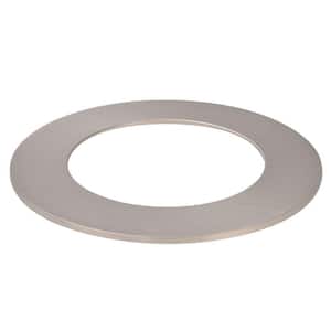 4 in. Satin Nickel Recessed Ceiling Light LED Designer Trim Ring