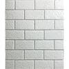 Image showcasing ABOLOS Coastal Snow White 3 in. x 6 in. Glossy Textured Glass Subway ...