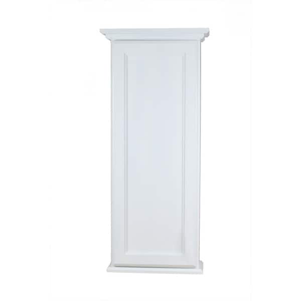 WG Wood Products Leesburg 4.25 x 15.5 x 43.5 White Enamel Bathroom Storage Wall Cabinet
