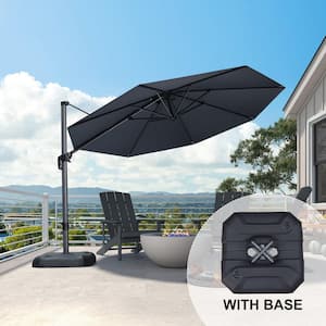 PURPLE LEAF 11 ft. Octagon Aluminum Outdoor Cantilever Patio