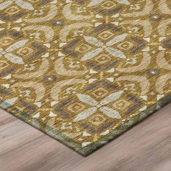Chantille Machine Washable Indoor/Outdoor Abstract ACN2924 Walnut 10 ft. x 14 ft. Area Rug