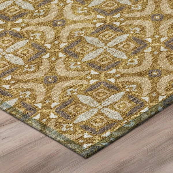 Chantille Machine Washable Indoor/Outdoor Abstract ACN2924 Walnut 5 ft. x 7 ft. 6 in. Area Rug