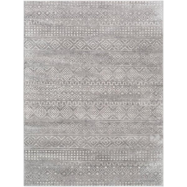 Livabliss Melero Medium Gray 6 ft. 7 in. x 9 ft. Area Rug