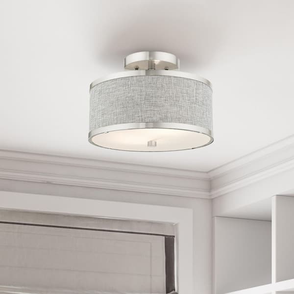 AVIANCE LIGHTING Armitage 2 Light Brushed Nickel Semi Flush Mount