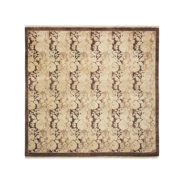 Mogul Brown 5 ft. x 8 ft. Oriental Wool Indoor Area Rug