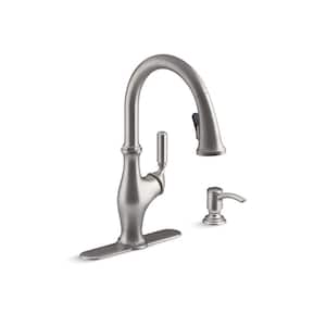 Worth Single-Handle Pull-Down Sprayer Kitchen Faucet in Vibrant Stainless