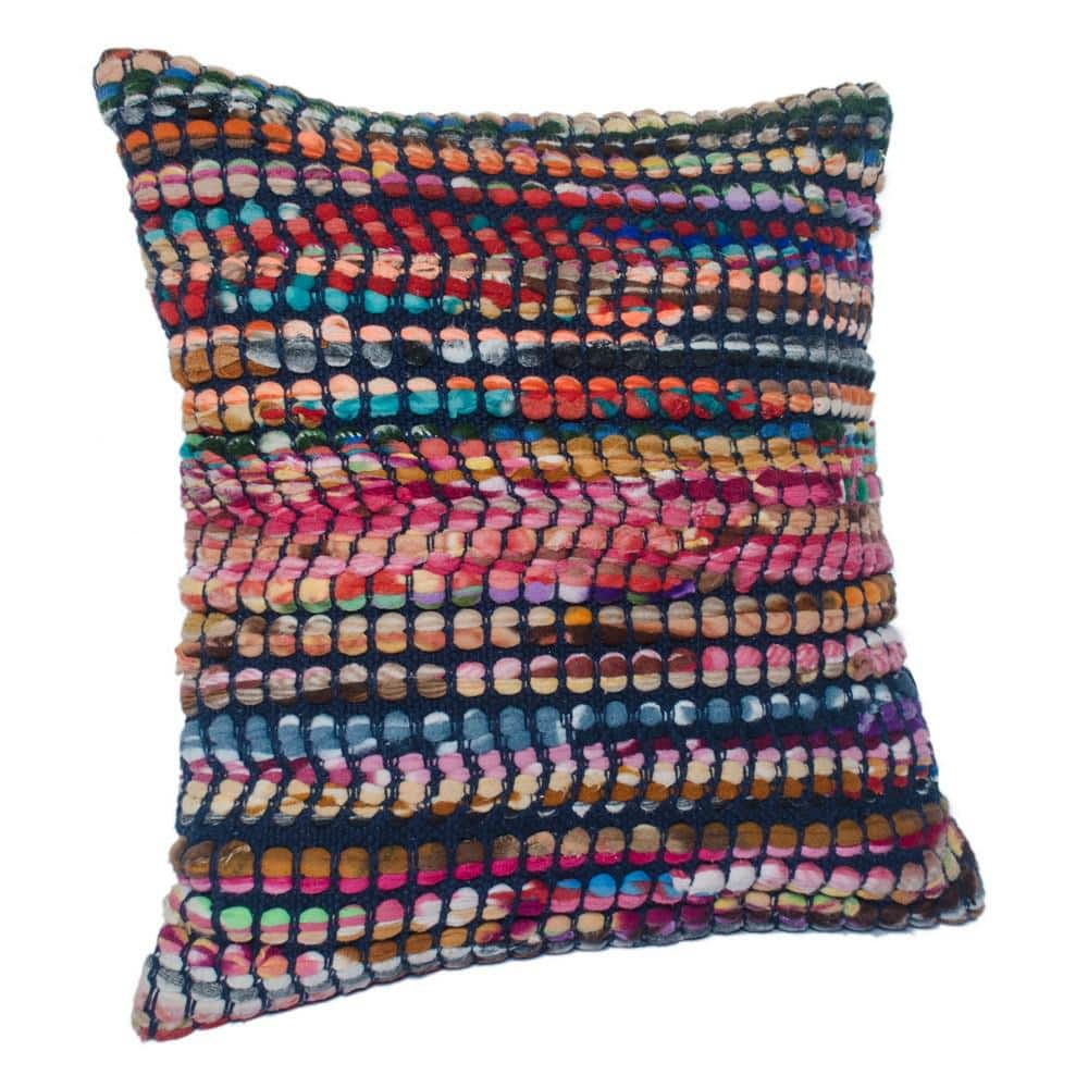 Multicolored Bohemian Geometric 20" Square Throw Pillow Set
