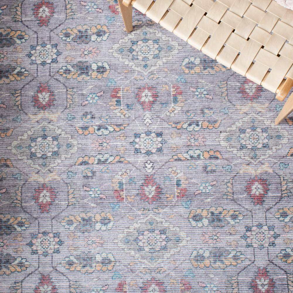 Serapi Gray and Beige 8' x 10' Washable Synthetic Area Rug
