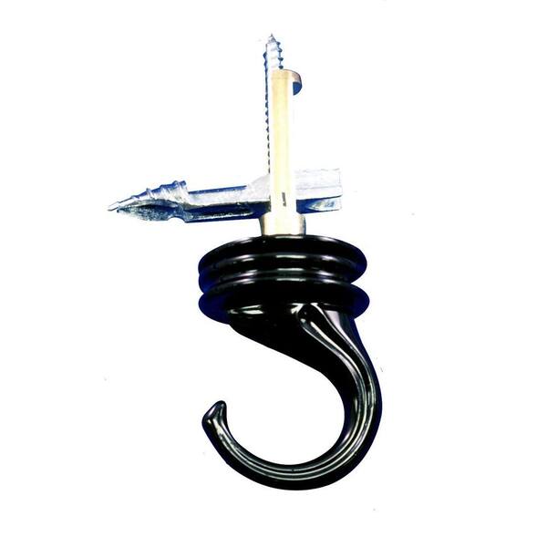 Cobra Anchors 50 lb. Black Steel Ceiling Swivel Driller Hook