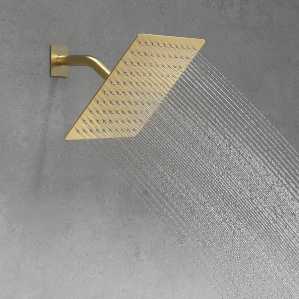 ClassicRain Single Handle 2-Spray Shower Faucet 2.5 GPM with Anti Scald in Brushed Gold