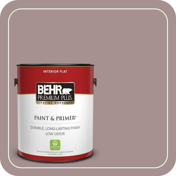 BEHR PREMIUM PLUS 1 gal. #MQ1-40 Tribeca Flat Low Odor Interior Paint & Primer