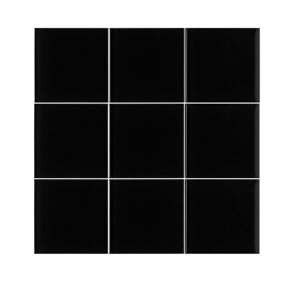 Florida Tile VitraArt Tranquil Midnight 4 in. x 4 in. Glass Wall Tile (6 sq. ft. / case)