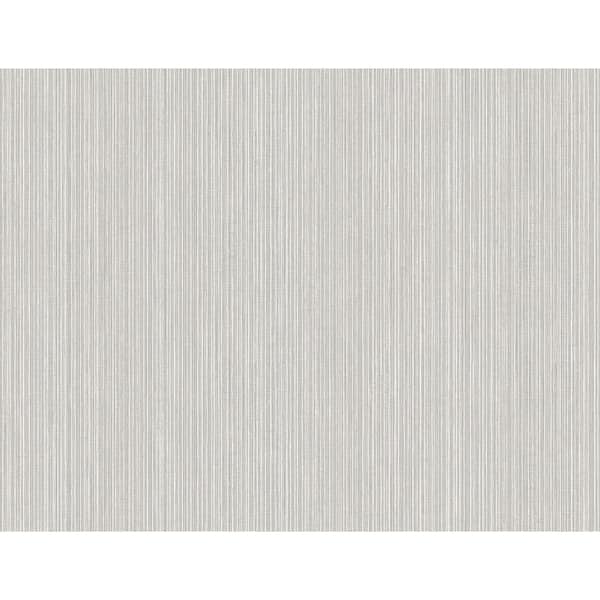 CASA MIA Textile Vertical Grey Paper Non-Pasted Strippable Wallpaper Roll (Cover 60.75 sq. ft.)
