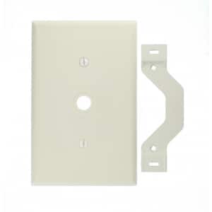 1-Gang Midway 0.406 in. Hole Device Telephone/Cable Wall Plate, White