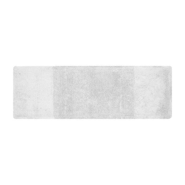 Better Trends Granada 20 in. x 60 in. White 100% Cotton Runner Bath Rug