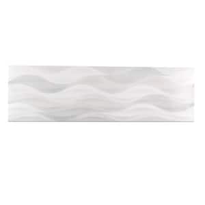 Ripple 11.7 in. x 39.2 in. White Ceramic Matte Floor and Wall Tile (15.93 sq. ft./case) 5-Pack