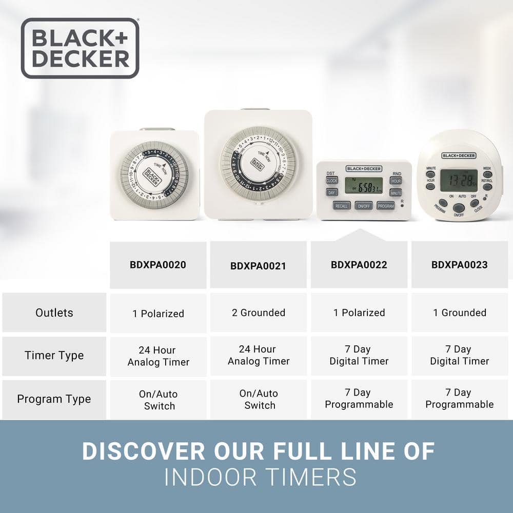 White Digital Programmable Indoor Timer Outlet 2-Pack