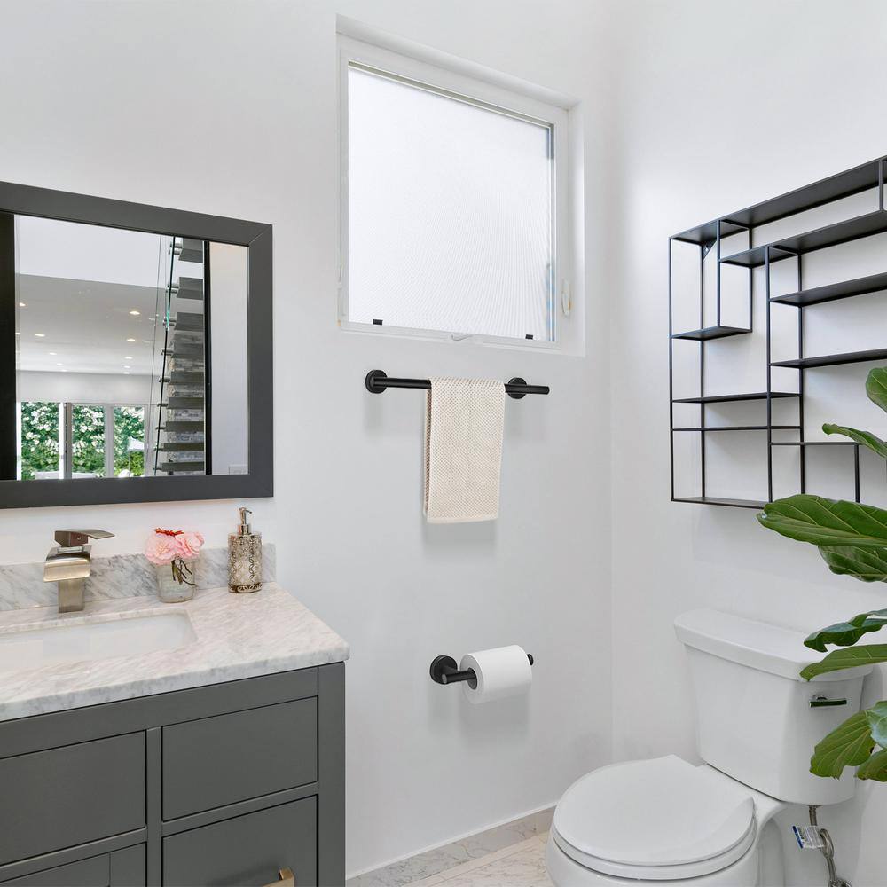 Matte Black Stainless Steel 6-Piece Bathroom Hardware Set