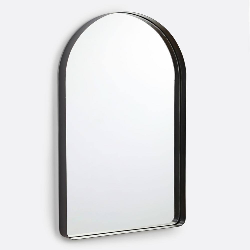 NEUTYPE 28 in. W x 71 in. H Alloy Aluminum Deep Design Framed Black Floor Mirror HDMR01141F