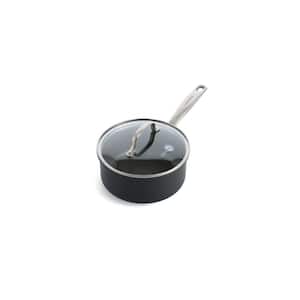 Chatham Black Prime Midnight 3 qt. Hard Anodized Healthy Ceramic Nonstick Saucepan Pot with Lid