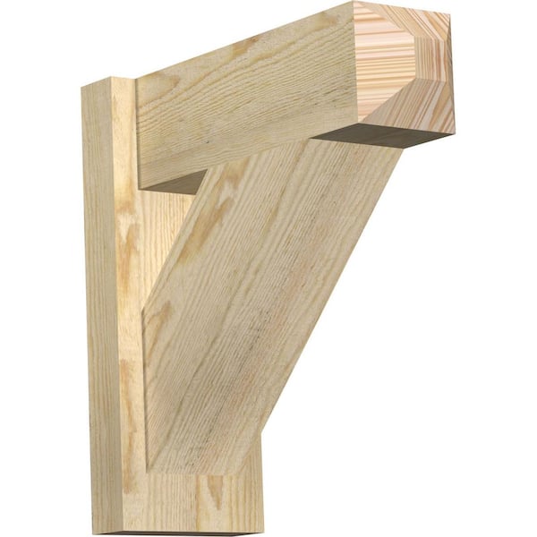Ekena Millwork 6 in. x 16 in. x 16 in. Douglas Fir Traditional Craftsman Rough Sawn Outlooker