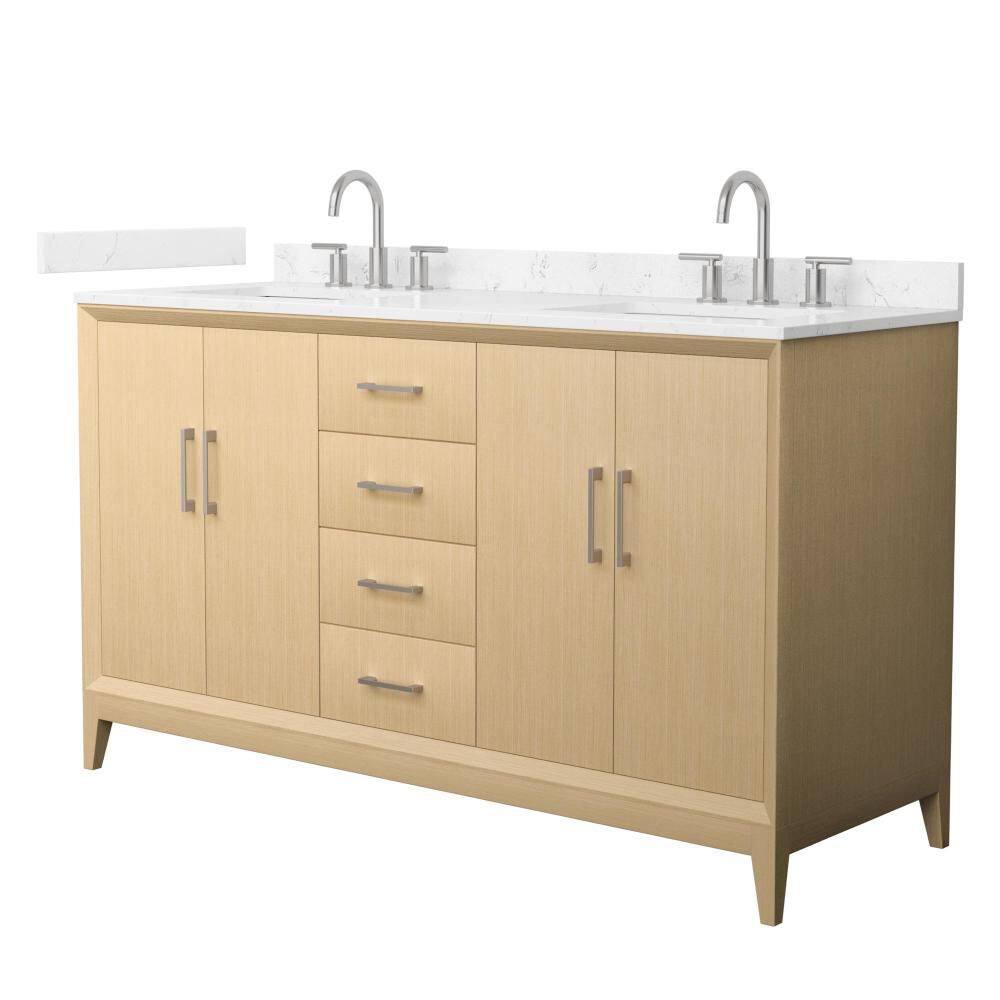 Janna 60 in. Double Freestanding White Oak Bath Vanity with Top price history on PriceWatchPro