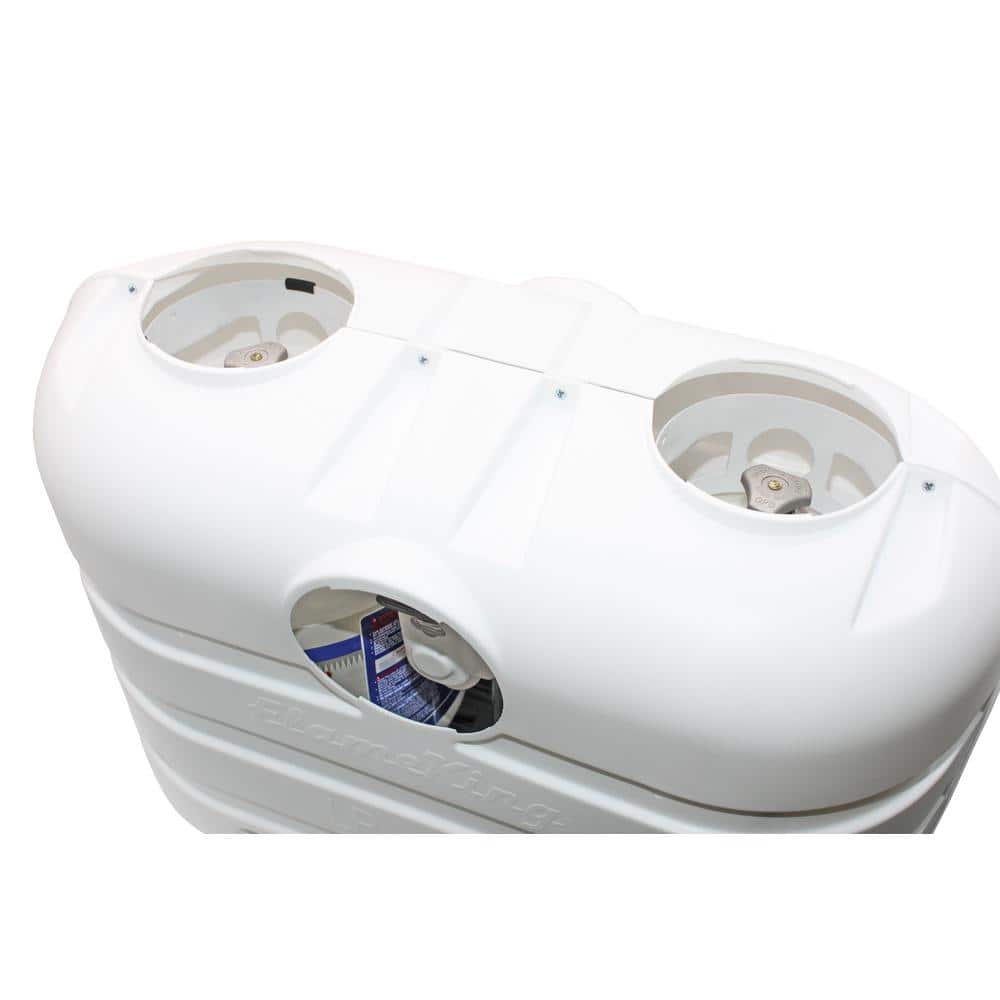 White Heavy Duty Dual 20lb Propane Tank Cover
