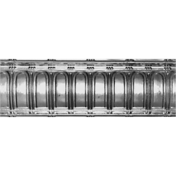 Shanko 6 in. x 4 ft. x 6 in. Nail-up/Direct Application Tin Ceiling Cornice in Bare Steel (6-Pack)